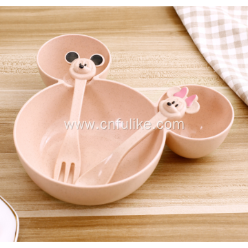 Eco-Friendly Mickey Mouse Shape Divided Plates